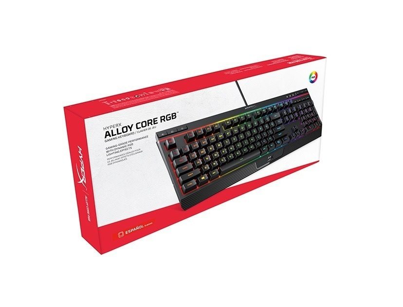 Teclado Gamer kingston HyperX Alloy Core RGB, Español, USB, teclas iluminadas - HX-KB5ME2-LA